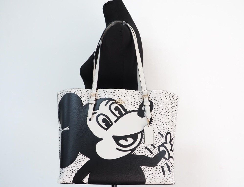 COACH (C6978) Mickey Mouse X Keith Haring Mollie Large Leather Crossbody Bag